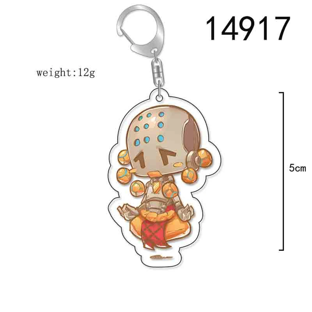 Overwatch Cute Cartoon Character Acrylic Keychain - Image 3